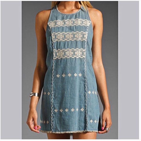 Free People Dresses & Skirts - Free People Tribal Chambray Dress